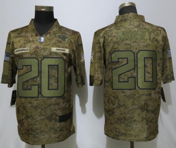 Men Jacksonville Jaguars #20 Ramsey Nike Camo Salute to Service Limited NFL Jerseys